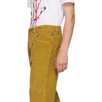 Shop Napa By Martine Rose Yellow Corduroy Blackburn Trousers In Natural 2