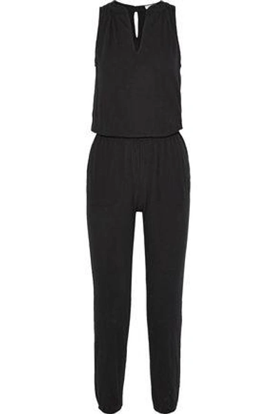 Shop Soft Joie Woman Katiana Cotton-blend Jersey Jumpsuit Black