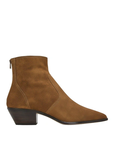 Shop Loeffler Randall Joni Western Suede Booties In Brown