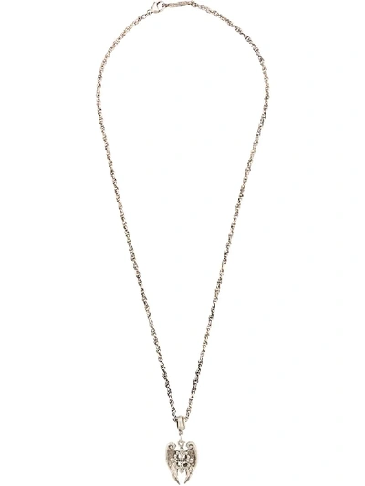 Shop Roman Paul Winged Cross Necklace - Metallic