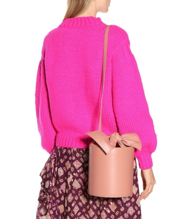 Shop Ulla Johnson Sofia Leather Bucket Bag In Pink