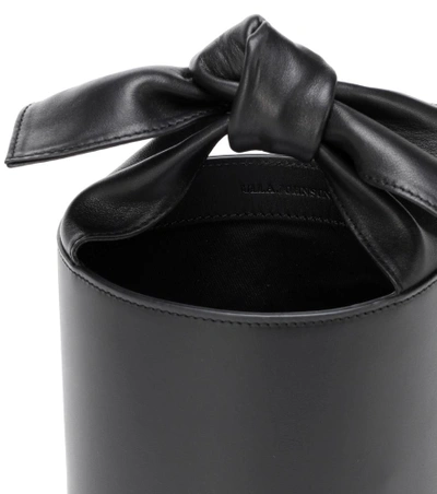 Shop Ulla Johnson Sophie Mini Leather Bucket Bag In Black