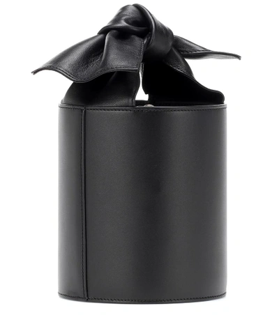 Shop Ulla Johnson Sophie Mini Leather Bucket Bag In Black