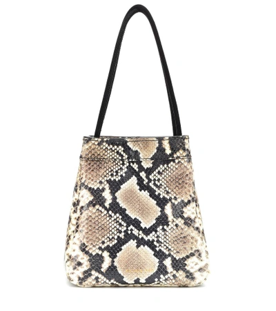 Shop Rejina Pyo Rita Snake-printed Leather Tote In Beige