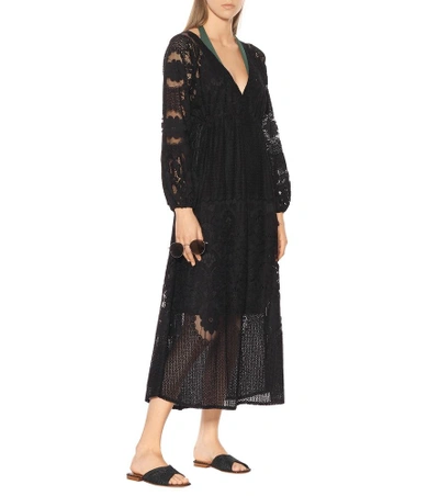 Shop Melissa Odabash Melissa Lace Cotton-blend Dress In Black