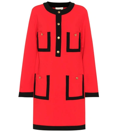 Shop Gucci Jersey Dress In Red