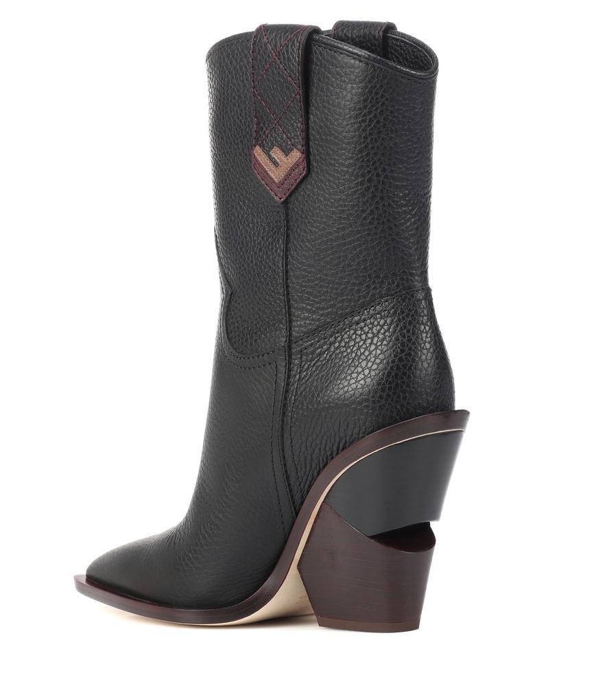 fendi black cowboy boots
