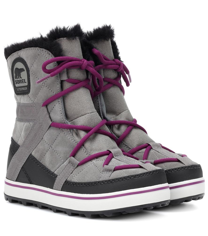 sorel glacy explorer shortie grey