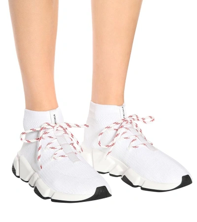 Shop Balenciaga Speed Sneakers In White