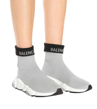 Shop Balenciaga Speed Sneakers In Grey