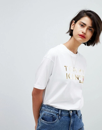 Shop Tommy Hilfiger Iconic T-shirt - White