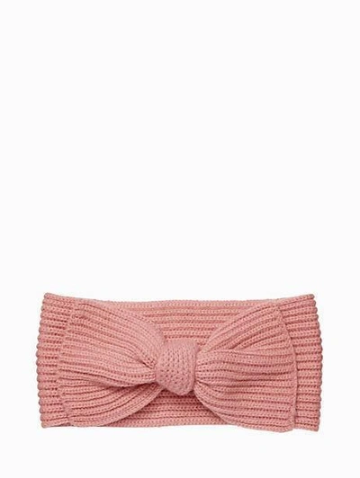 Shop Kate Spade Solid Bow Headband In Faded Peony