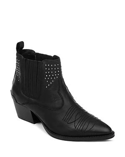Shop Splendid Women's Clooney Leather Western Booties In Black
