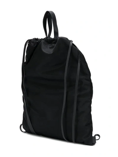Shop Calvin Klein 205w39nyc Slogan Drawstring Backpack In Black