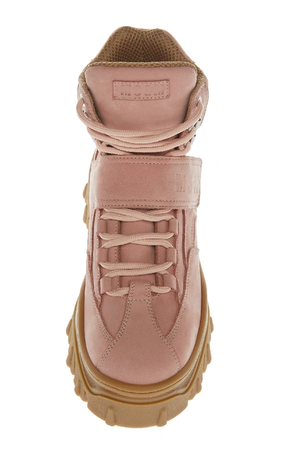 Shop Msgm Chucky Bootie Strap Sneaker In Pink