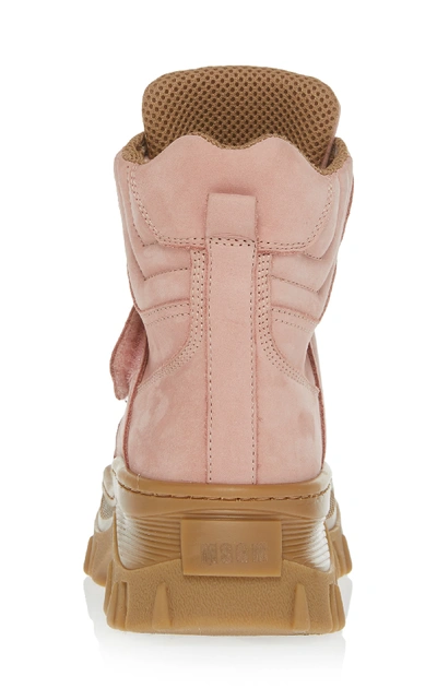 Shop Msgm Chucky Bootie Strap Sneaker In Pink