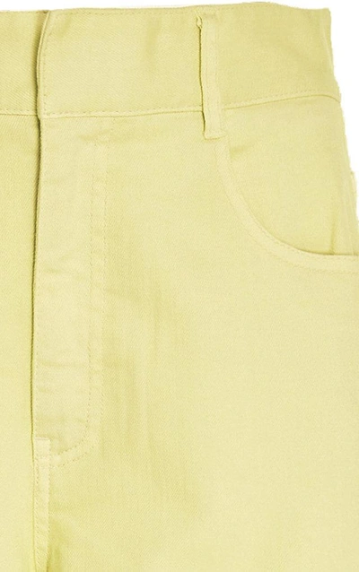 Shop Tibi Straight-leg Carpenter Jeans In Yellow