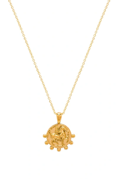 Shop Amber Sceats Azriel Necklace In Metallic Gold.
