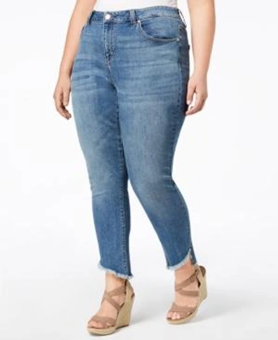 Shop Seven7 Jeans Seven7 Trendy Plus Size Slant-hem Jeans In Hanna