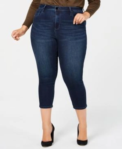 Shop Seven7 Jeans Seven7 Trendy Plus Size Cropped Skinny Jeans In Clifton Blue