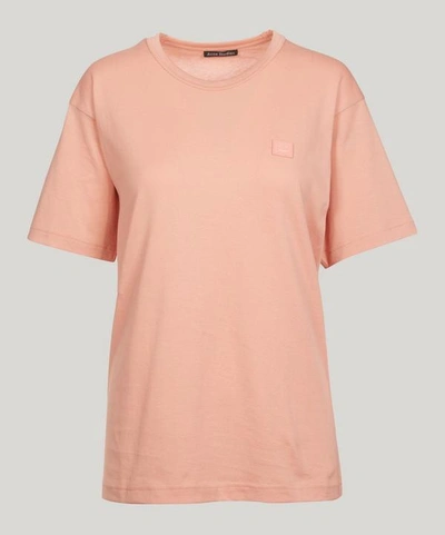 Shop Acne Studios Nash Face T-shirt In Pale Pink