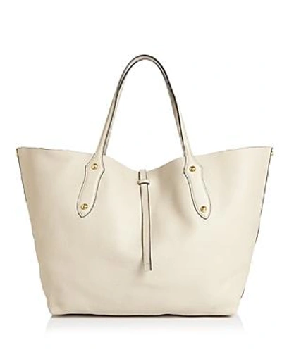 Shop Annabel Ingall Isabella Large Leather Tote In Linen/gold