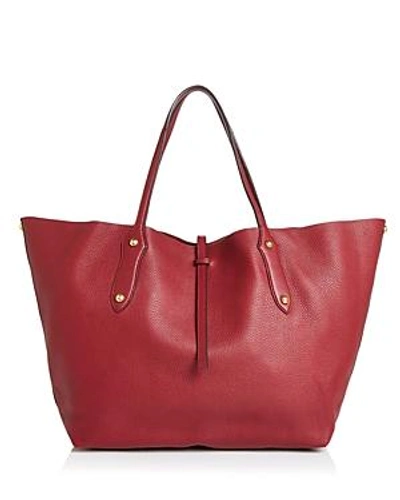 Shop Annabel Ingall Isabella Large Leather Tote In Barberry Red/gold
