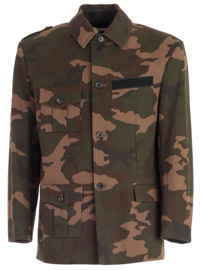 Shop Gosha Rubchinskiy Camouflage Jacket In Brown