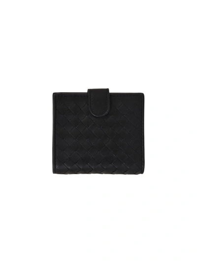 Shop Bottega Veneta Woven Wallet In Black