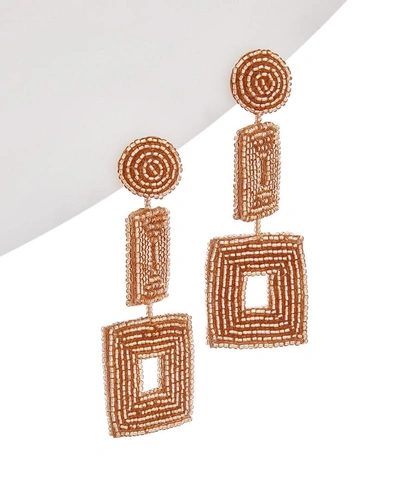 Shop Kenneth Jay Lane Plated Double Square Drop Earrings In Nocolor