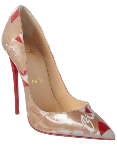 Christian Louboutin So Kate 120mm Collage Red Sole Pumps In Beige | ModeSens