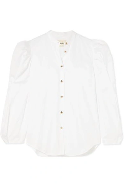 Shop Khaite Rebecca Cotton-poplin Shirt In White