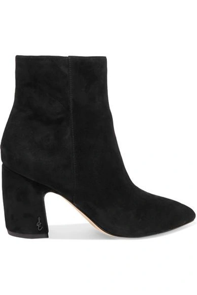 Shop Sam Edelman Hilty Suede Ankle Boots In Black