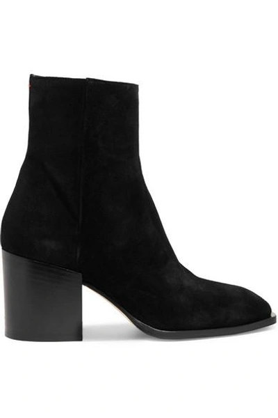 Shop Aeyde Leandra Suede Ankle Boots In Black