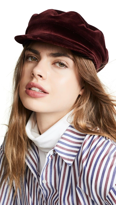 Shop Janessa Leone Mattie Fisherman Hat In Burgundy