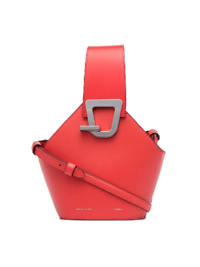 Shop Danse Lente Red Johnny Mini Leather Bucket Bag