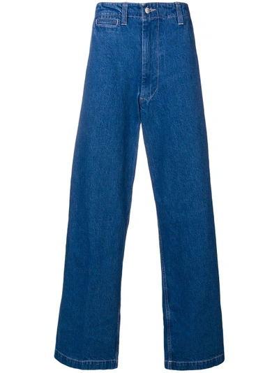 Shop E. Tautz Wide Leg Jeans - Blue