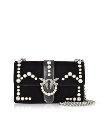 black velvet shoulder bag