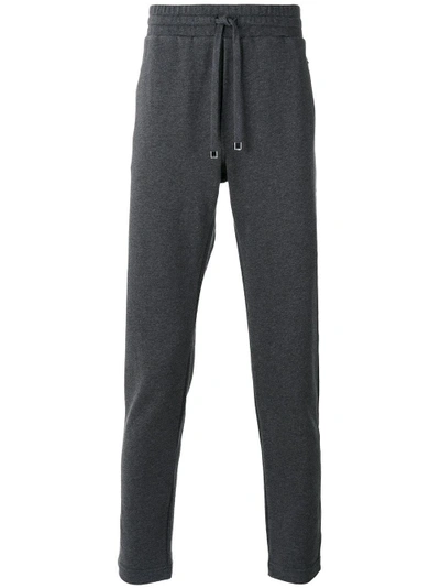 Shop Dolce & Gabbana Drawstring Track Pants In Grey