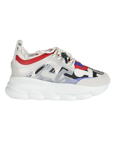 Shop Versace Chain Reaction Printed Sneakers In Multicolored