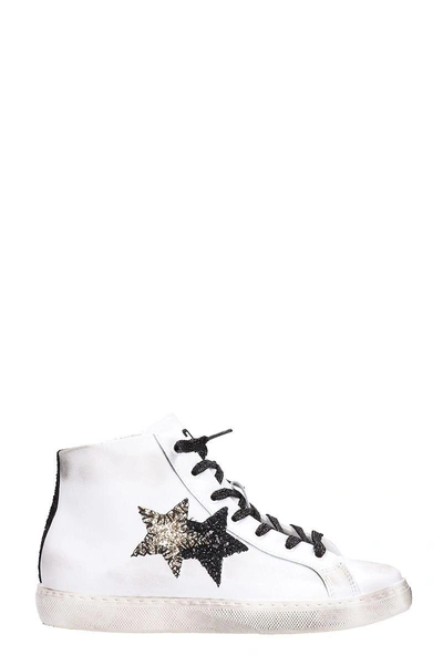 Shop 2star High Star Sneakers In White Leather
