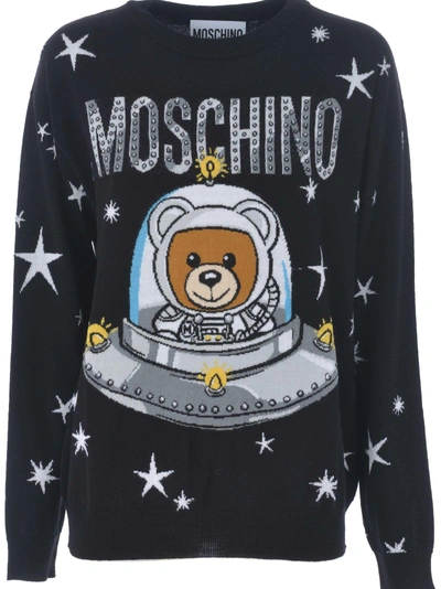 Shop Moschino Sweater In Nero