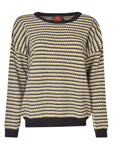 Shop Happy Sheep Patterned Sweater In Yellow/multicolor