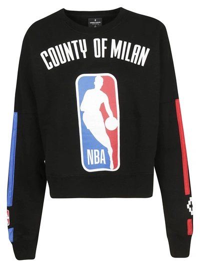 Shop Marcelo Burlon County Of Milan Nba Sweatshirt In Black/multicolor