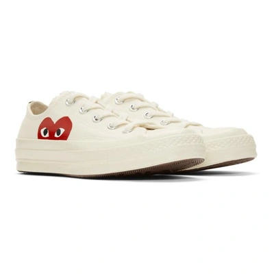 Shop Comme Des Garçons Play Comme Des Garcons Play Off-white Converse Edition Half Heart Chuck Taylor All-star 70 Sneakers In 2 Beige