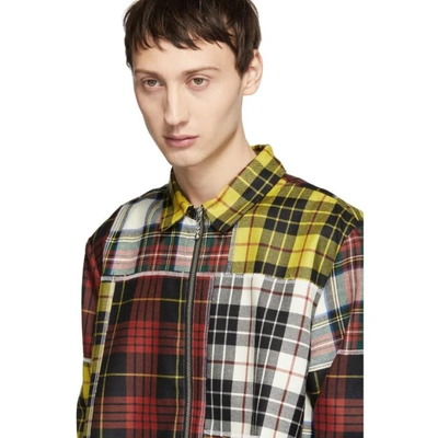 Shop Palm Angels Multicolor Check Patchwork Shirt In 8800 Multi