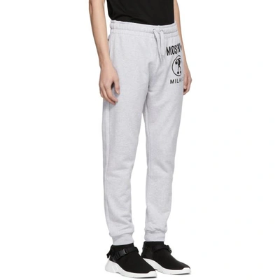 Shop Moschino Grey Logo Lounge Pants In A1485 Grey