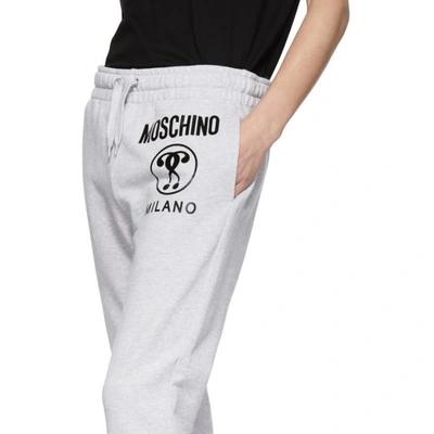 Shop Moschino Grey Logo Lounge Pants In A1485 Grey