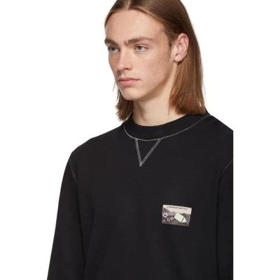 Shop Lhomme Rouge Black Patch Sweatshirt In Black 22