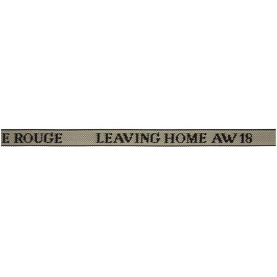 Shop Lhomme Rouge Black And White Leaving Home Strap Belt In Almond/blac